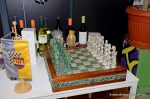 Hauptpreis bei der Tombola: ein mexikanisches Schachspiel gespendet von Gerald Korostensky